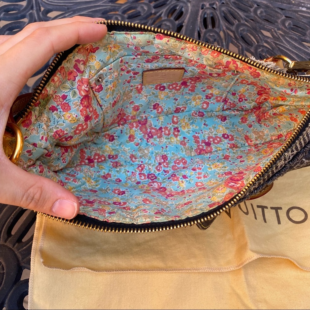 SOLD Louis Vuitton Denim Patchwork Pouchy Shoulder Bag - Picture 14 of 15